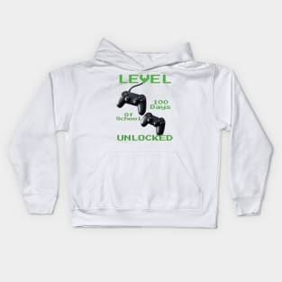 Level Unlocked 100 Days of School - PanfurWare LLC Kids Hoodie